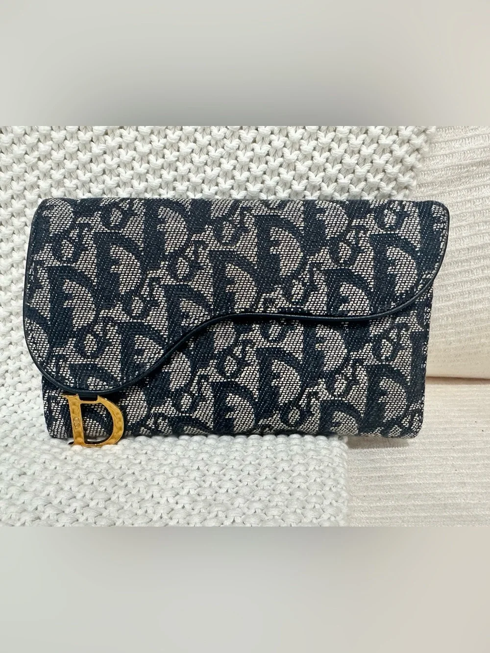 Christian Dior Navy Long Saddle Wallet 💙